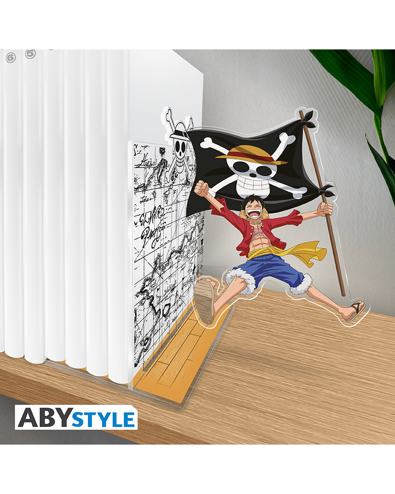 Nalepnice AbyStyle - One Piece - Luffy with his flag Acryl 
