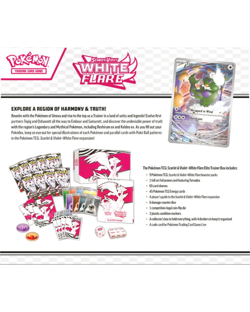 Društvena igra - Pokemon - TCG Scarlet & Violet - White Flare Elite Trainer Box 
