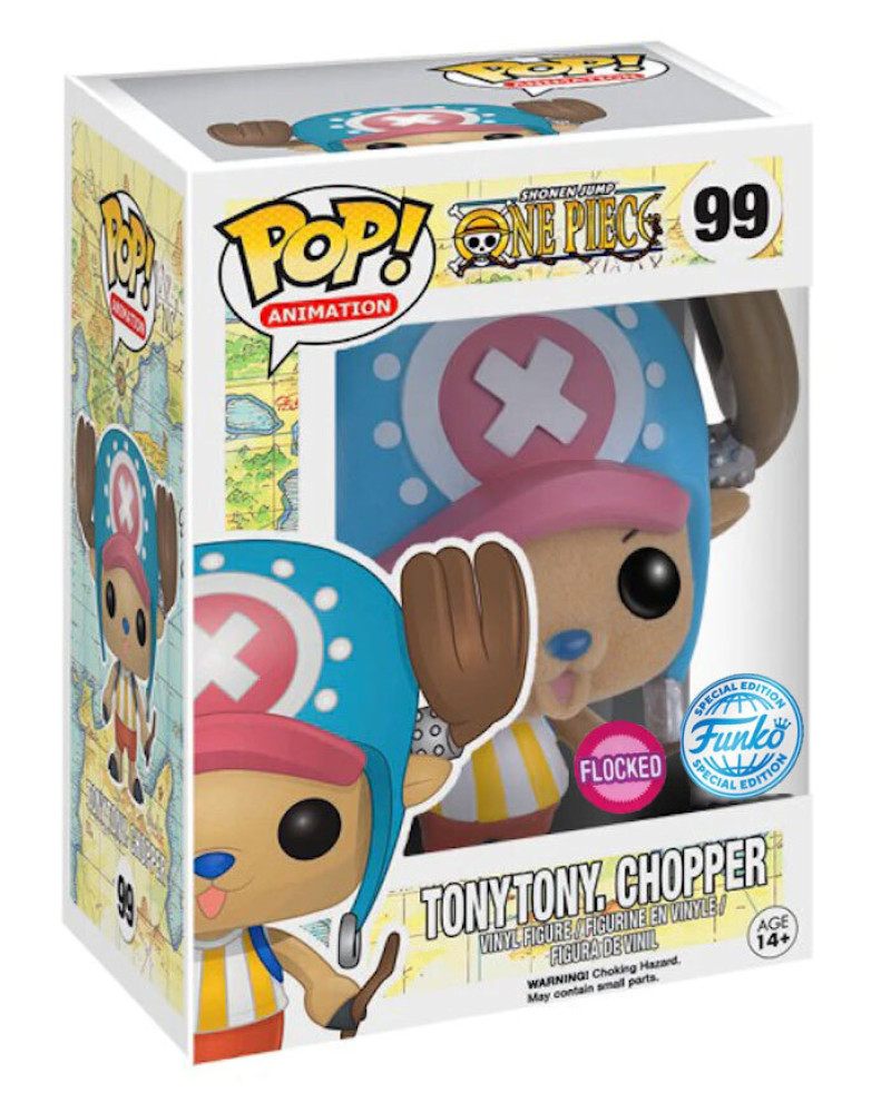 Bobble Figure Anime - One Piece POP! - TonyTony, Chopper (Flocked) 
