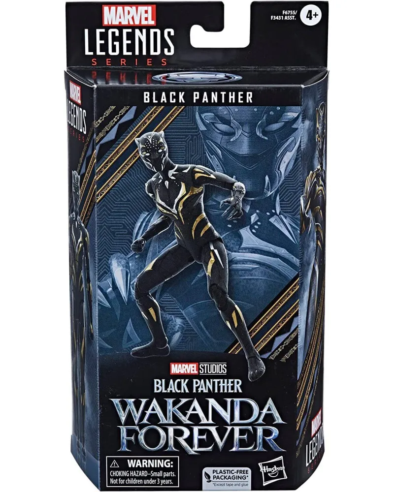 Action Figure Marvel - Black Panther Wakanda Forever - Legends Series - Black Pa 