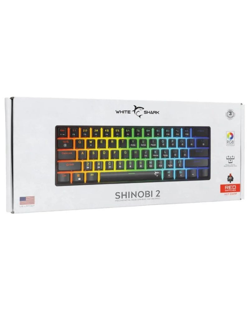 Tastatura White Shark - Shinobi 2 - Black Red 