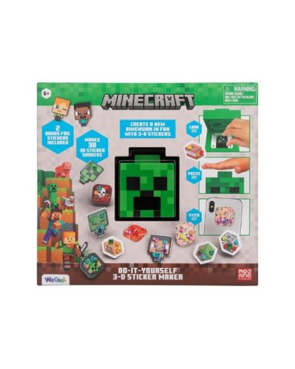 Nalepnice Paladone - Minecraft 3D Sticker Maker 