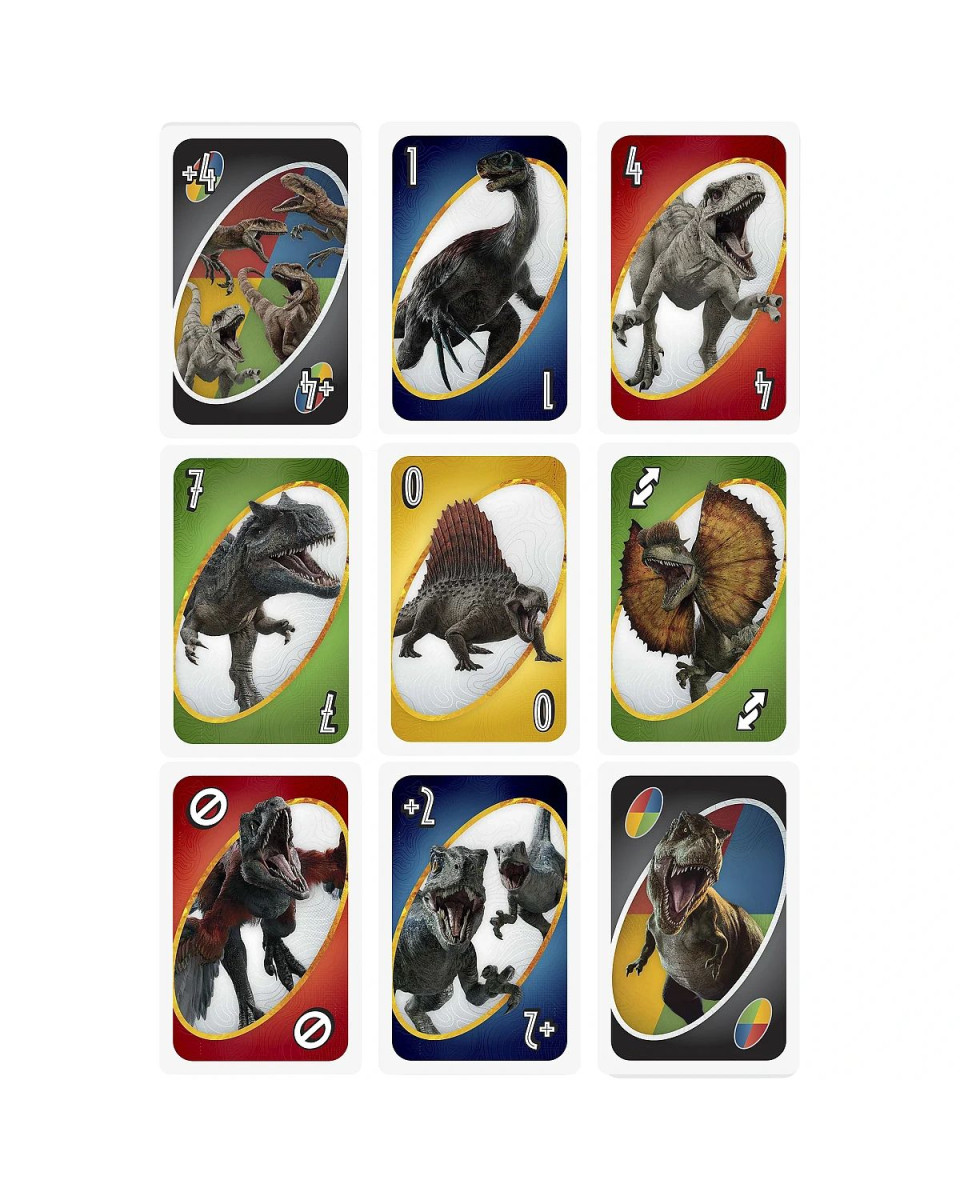 Board Game Mattel UNO - Jurassic World 3- Card Game 