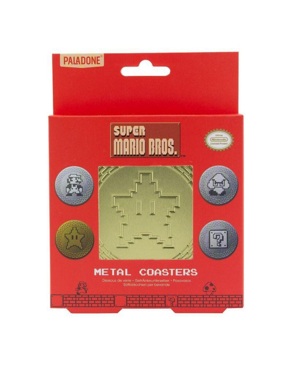 Podmetač Za čaše Paladone - Super Mario Metal Coasters 