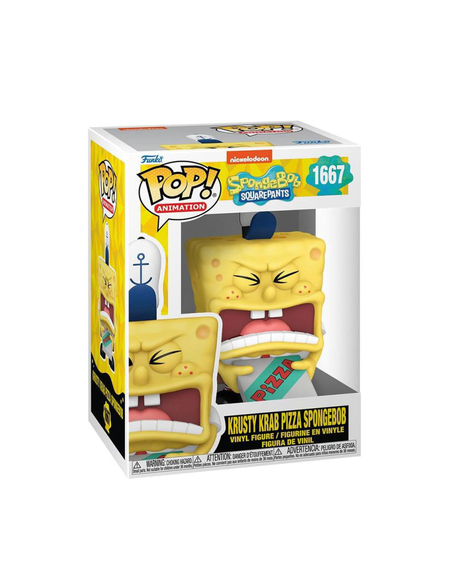 Bobble Figure Animation - SpongeBob Squarepants POP! - Krusty Krab Pizza SpongeB 