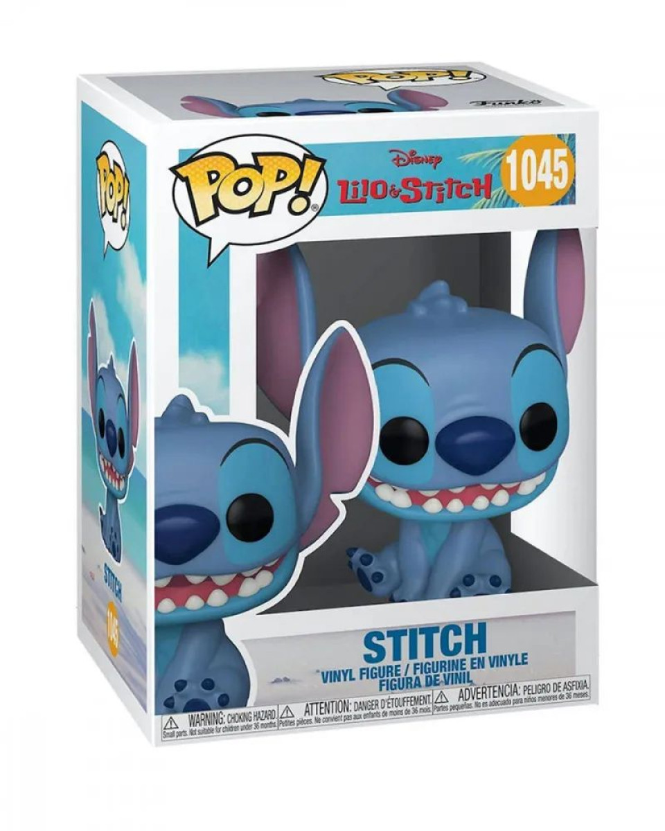 Bobble Figure Lilo & Stitch Pop! - Smiling Seated Stitch 
