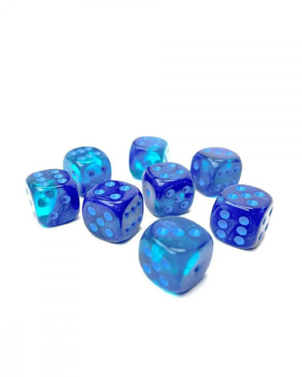 Kockice Chessex - Gemini - Luminary - Blue-Blue & Light Blue - Dice Block 12mm ( 