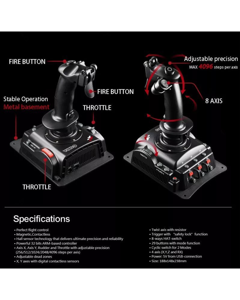 Dzojstik Cobra V6 - Flight Simulation Joystick 