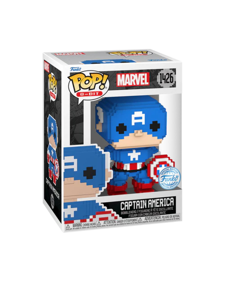 Bobble Figure Marvel - 8-Bit Captain America 