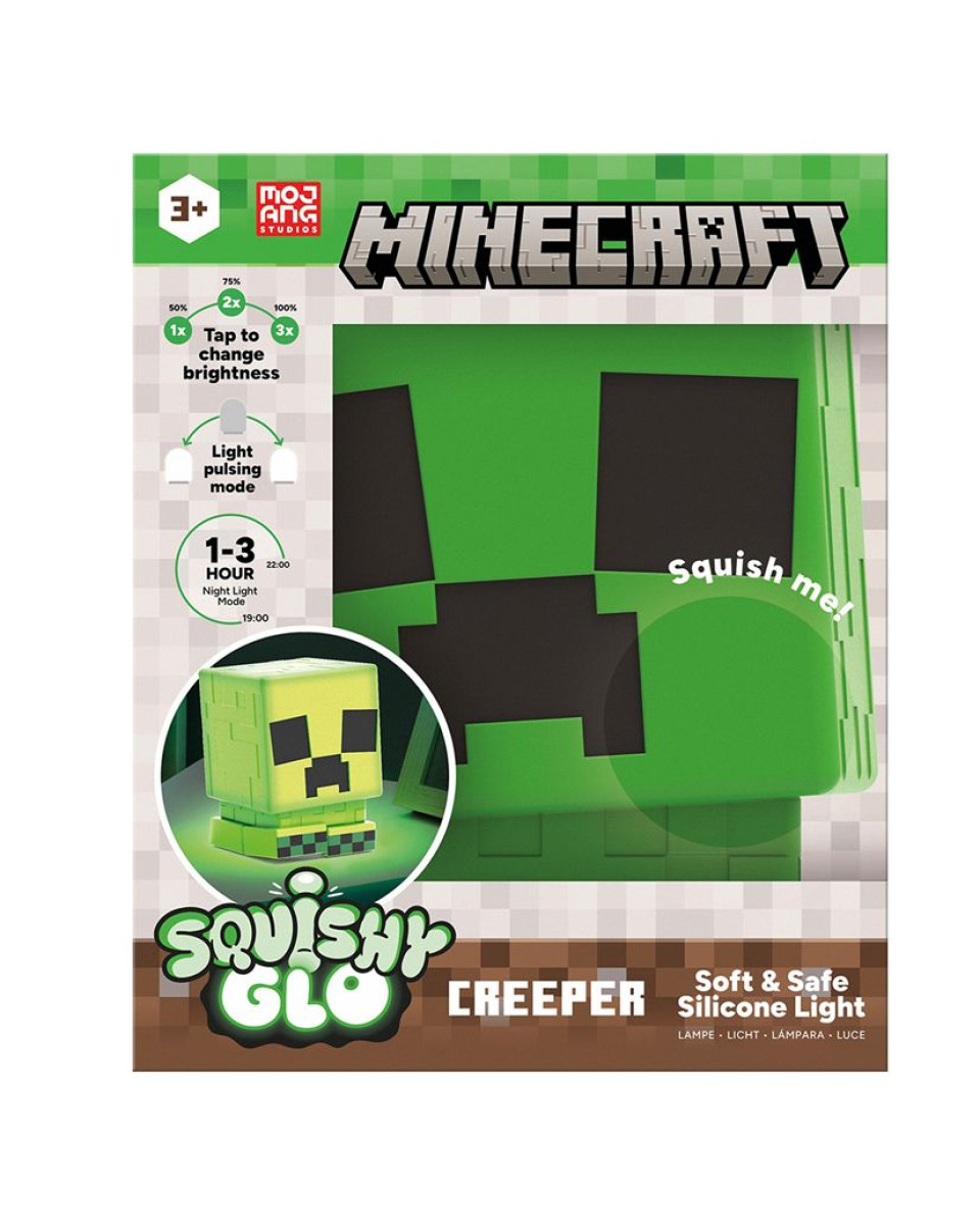Lampa Paladone Minecraft - Creeper SquishyGlo Silicone Light Rechargeable 
