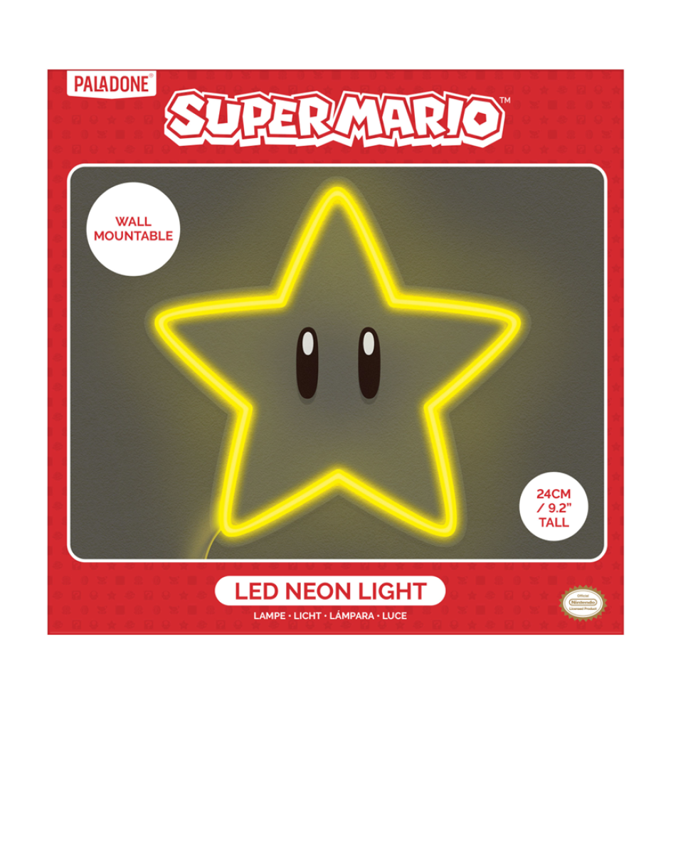 Lampa Paladone - Super Mario - Super Star Wall Mountable LED Neon Light 