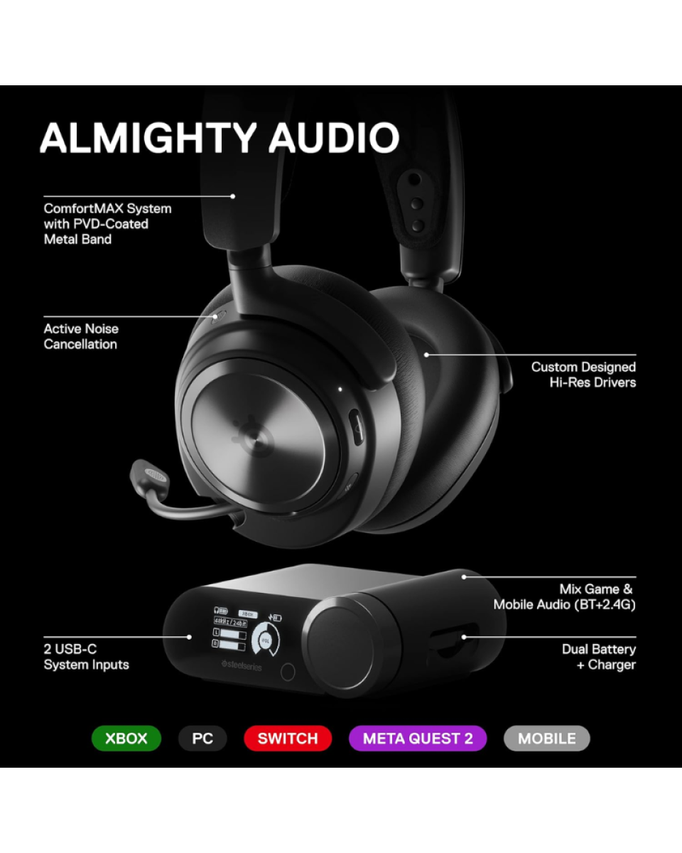 Slušalice Steelseries Arctis Nova Pro Wireless P - Black 