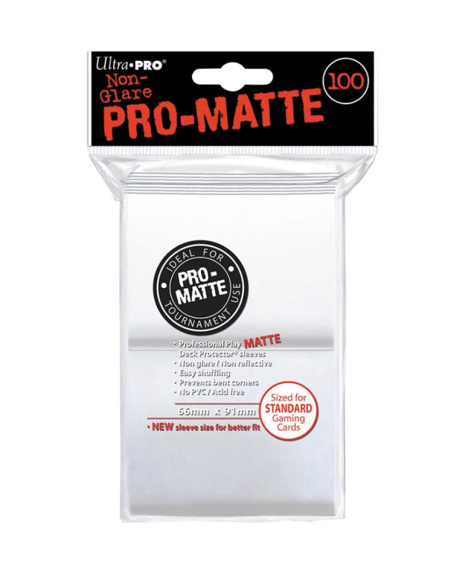 Ultra Pro Matte Standard Desk Protector Sleeves 100 - White 