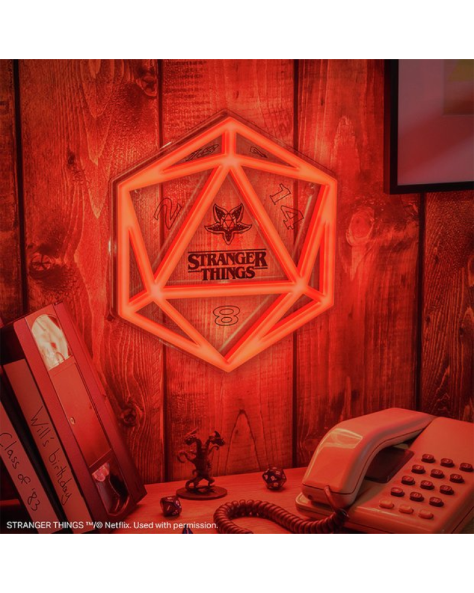 Lampa Paladone Stranger Things - D20 Wall Mountable LED Neon Light 