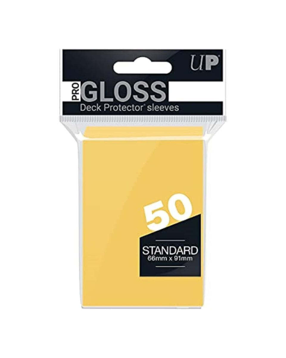Ultra Pro Gloss Standard Desk Protector Sleeves 50 - Yellow 