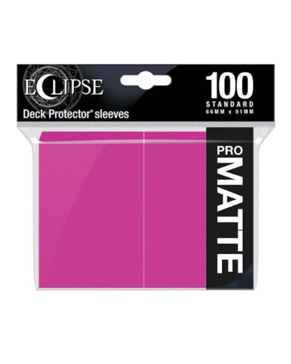 Ultra Pro Matte Eclipse Standard Deck Protector Sleeves - Hot Pink 