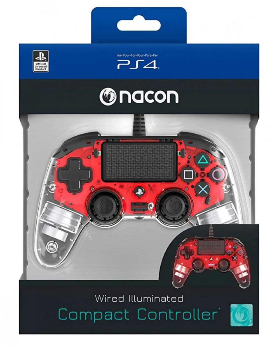 Gamepad Nacon Wired Compact Controller - Light Red 