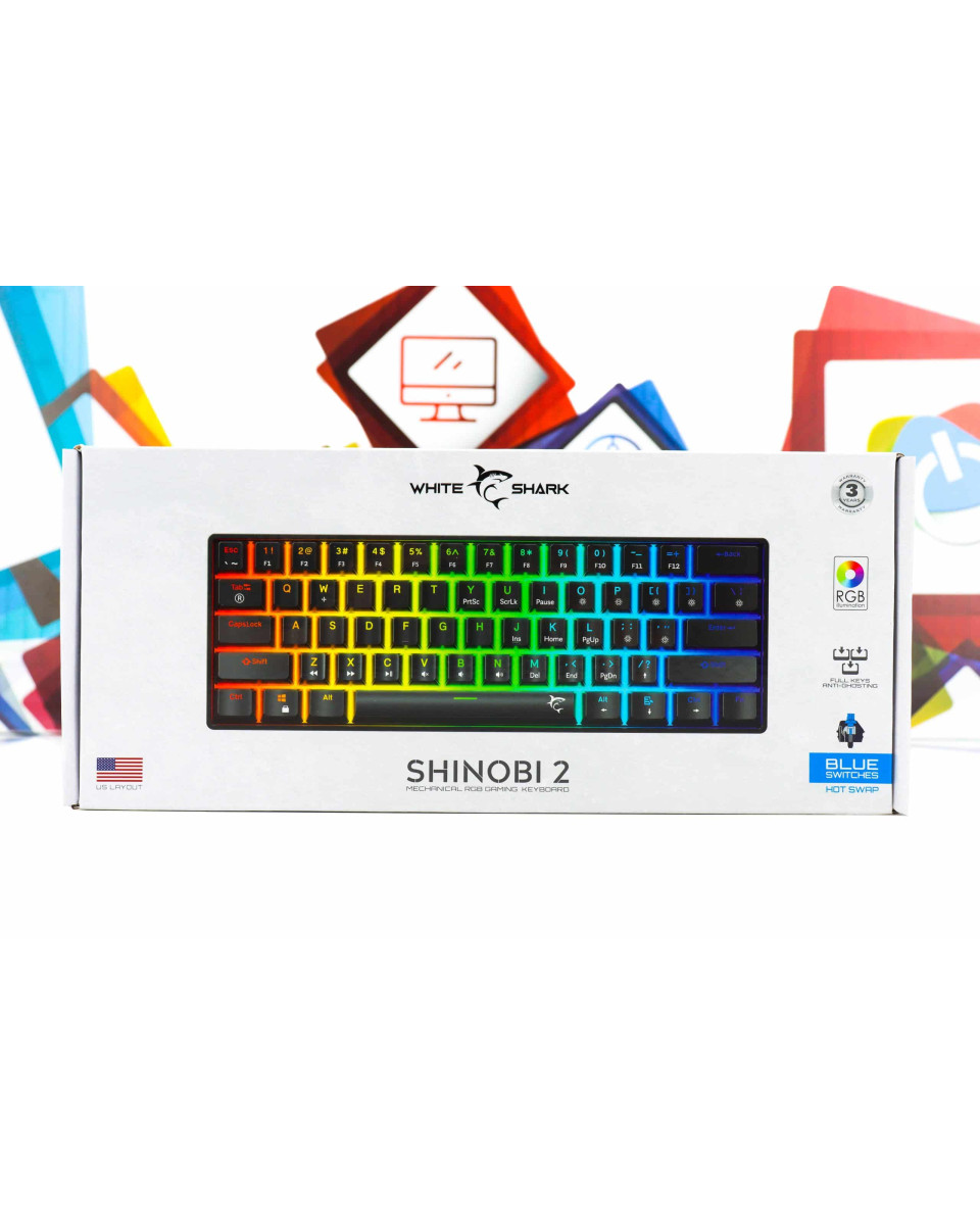 Tastatura White Shark Shinobi 2 TKL 60% Black 