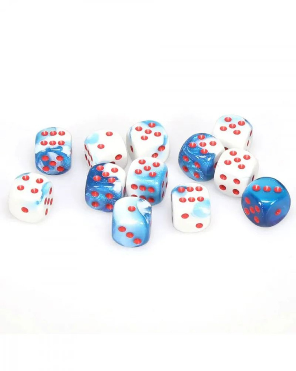 Kockice Chessex - Gemini - Polyhedral - Astral Blue & White - Dice Block 16mm (1 