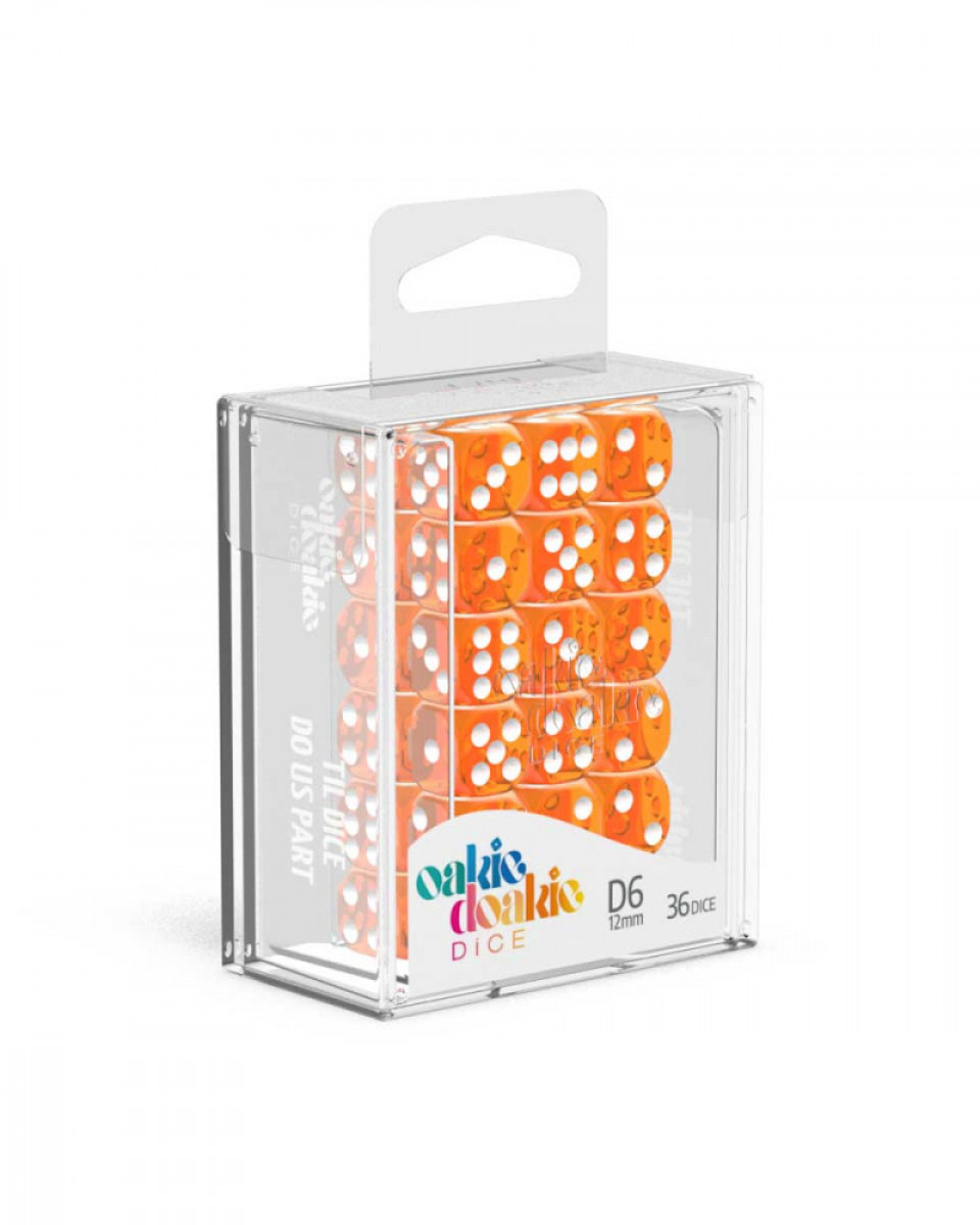 Kockice Oakie Doakie Dice D6 12 mm Translucent - Orange (36) 