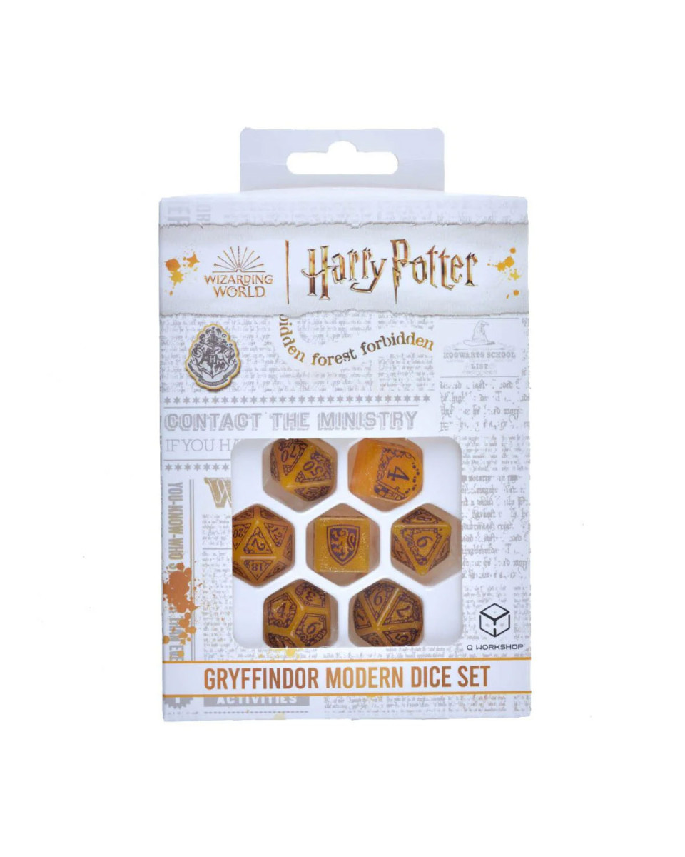 Kockice Q Workshop - Harry Potter - Gryffindor Modern Dice Set - Gold (7) 
