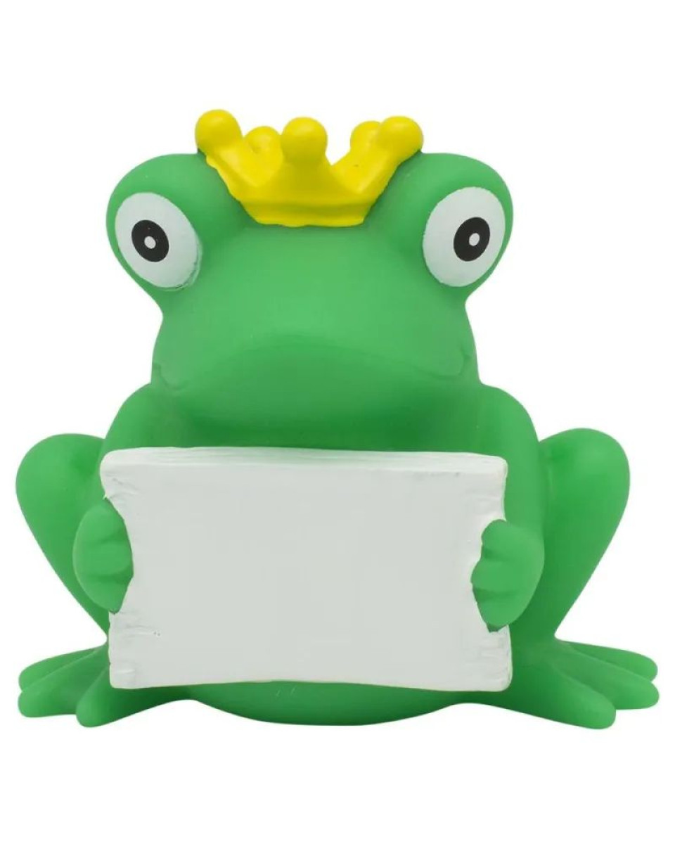 Lilalu Patkica - Frog with greeting sign 