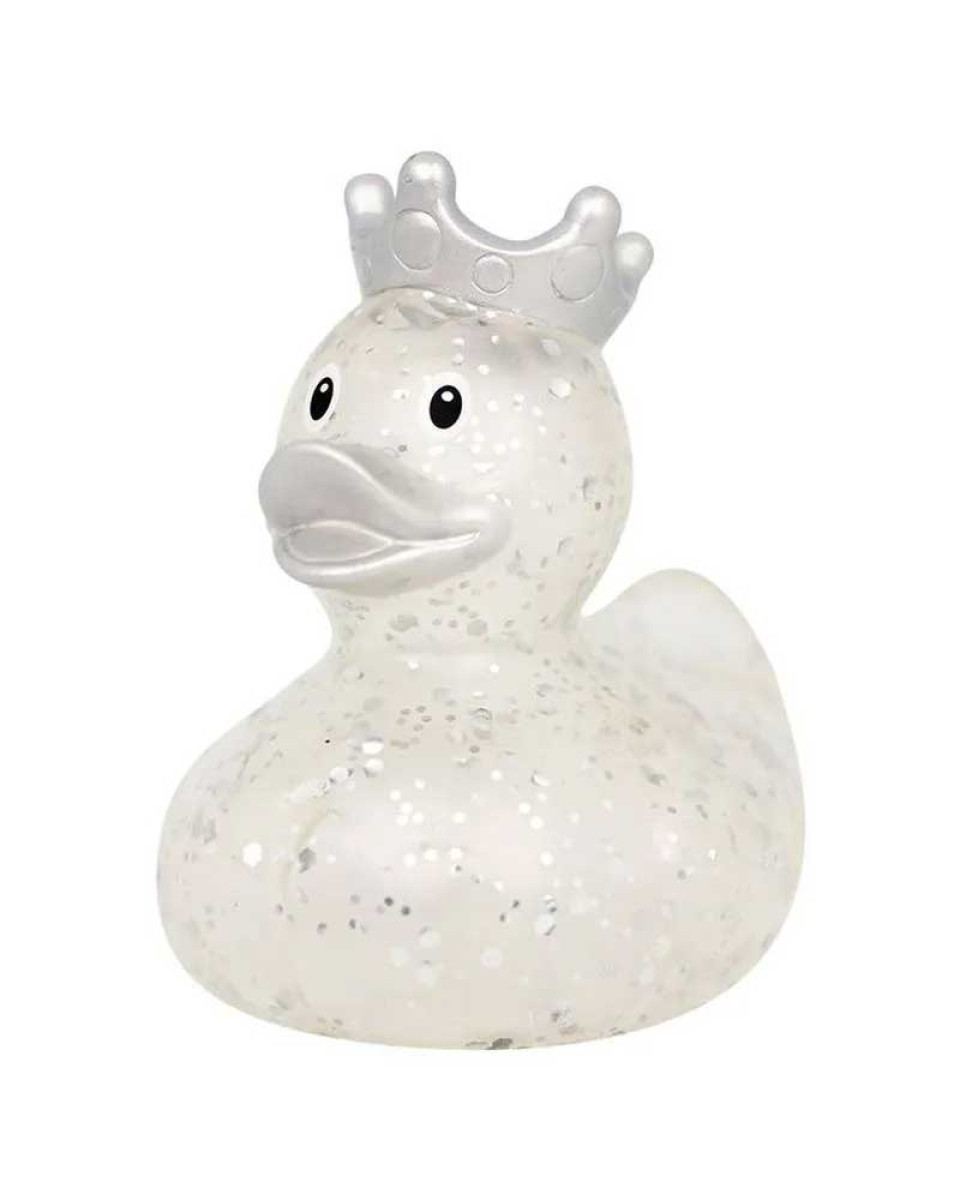 Lilalu Patkica - Glitter With Crown Silver - Rubber Duck 