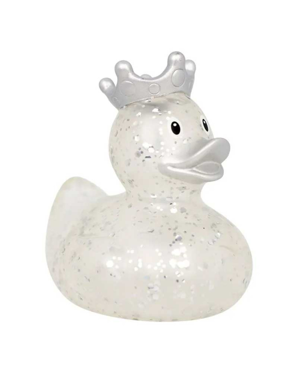 Lilalu Patkica - Glitter With Crown Silver - Rubber Duck 