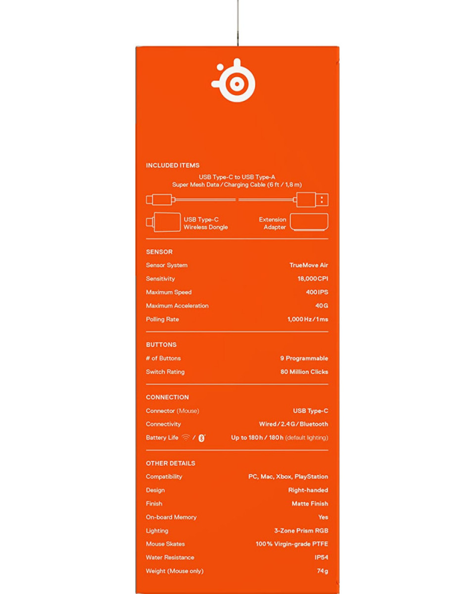 Miš SteelSeries AEROX 5 Wireless - Black 