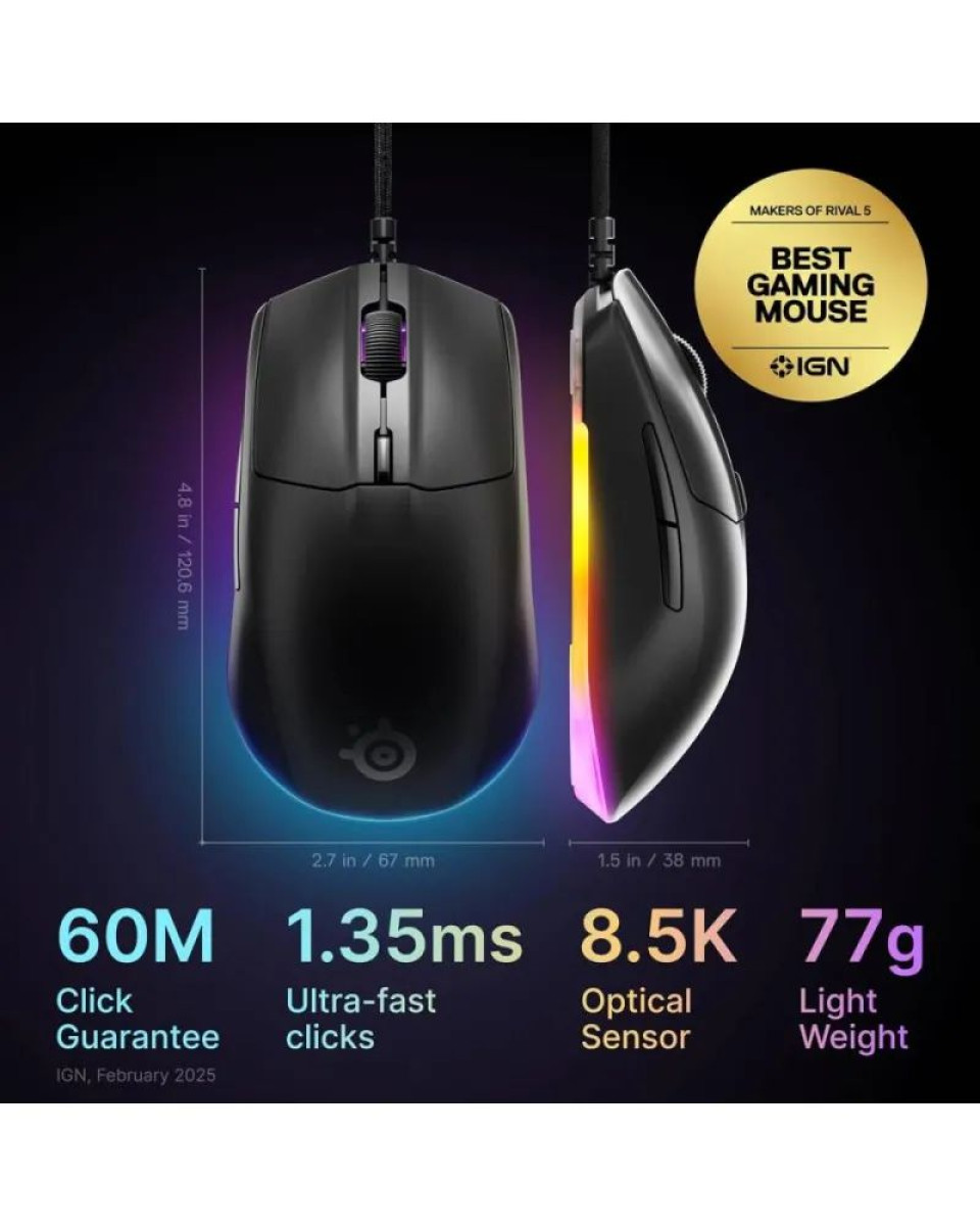 Miš SteelSeries RIVAL 3 V2 