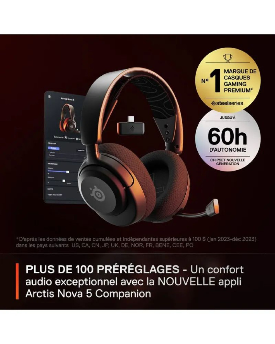 Slušalice Steelseries Arctis Nova 5 Wireless - Black 