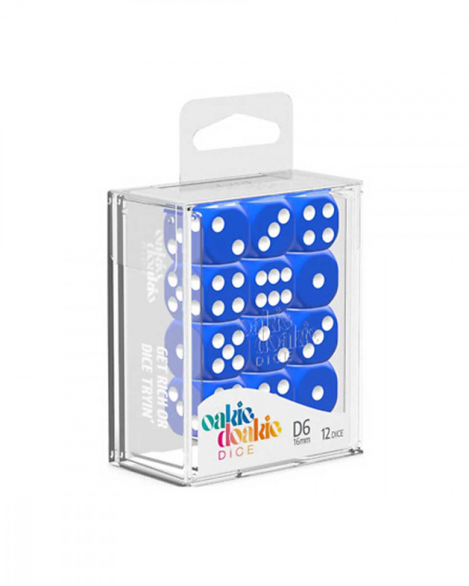 Kockice Oakie Doakie Dice D6 16 mm Solid - Blue (12)