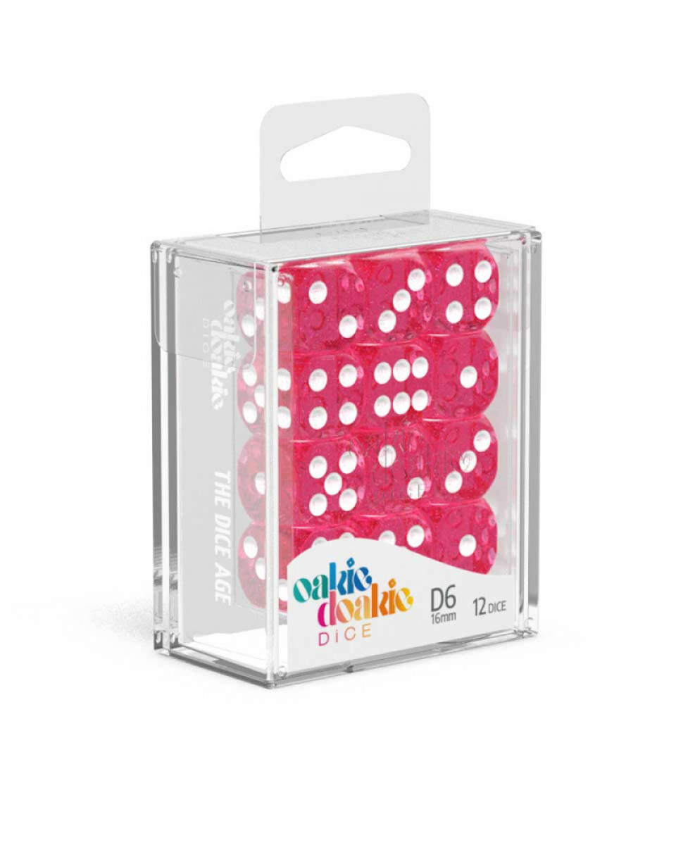 Kockice Oakie Doakie Dice D6 16 mm Speckled - Pink (12) 