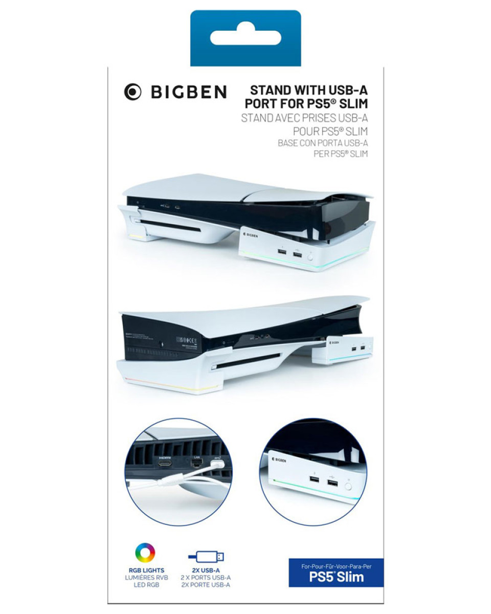 Stalak BigBen with USB-A Port PS5 Slim - Horizontal 