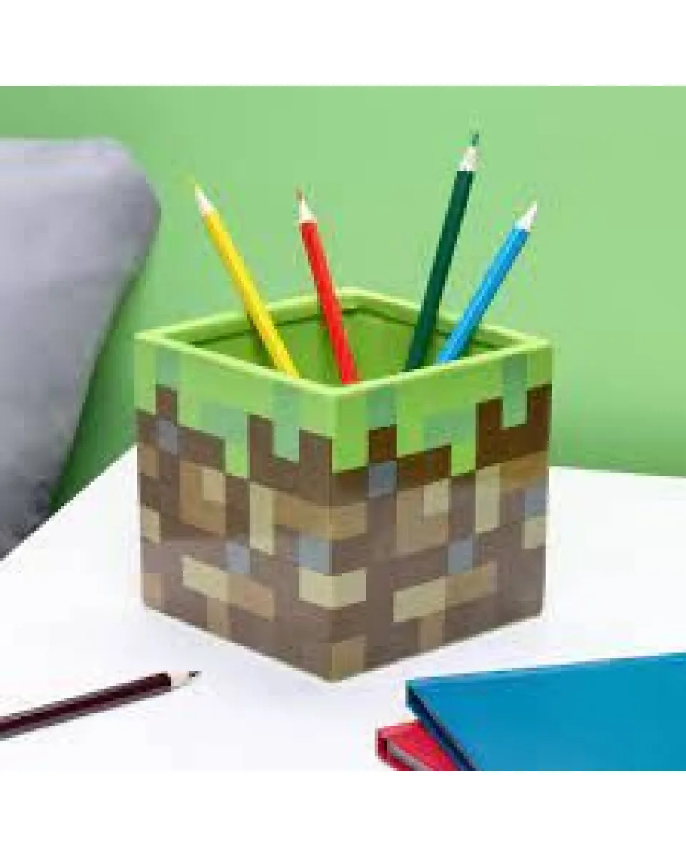 Držač Za Olovke Paladone - Minecraft - Grass Block - Pen And Plant Pot 