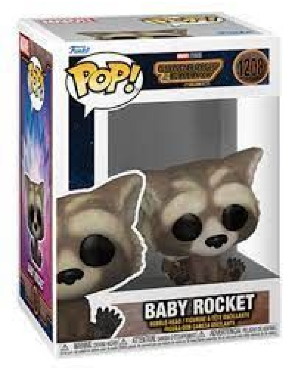 Bobble Figure Marvel Guardians Of The Galaxy 3  Pop! Baby Rocket 1208 