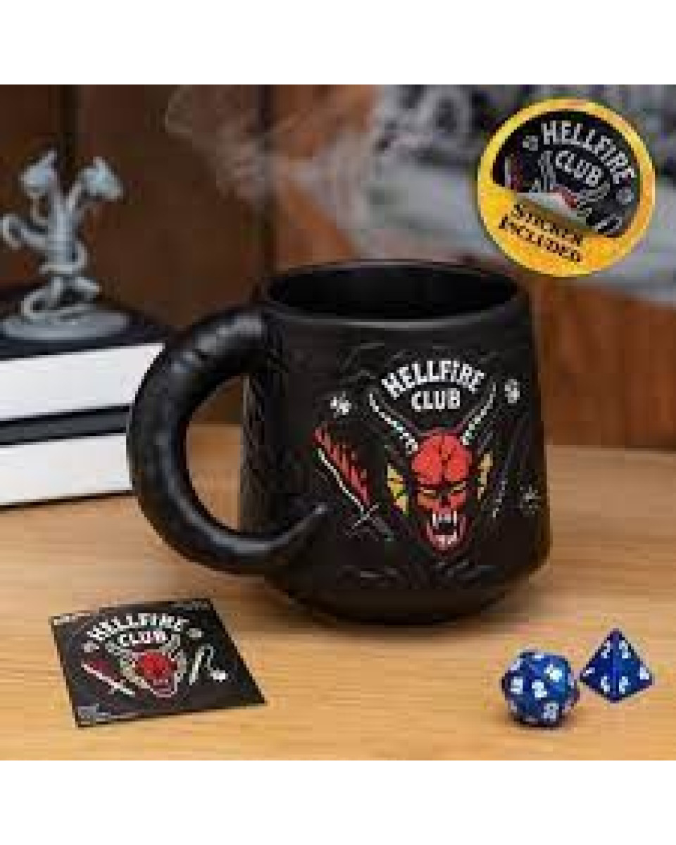 Šolja Paladone Stranger Things - Hellfire Club - Demon Embossed Mug 
