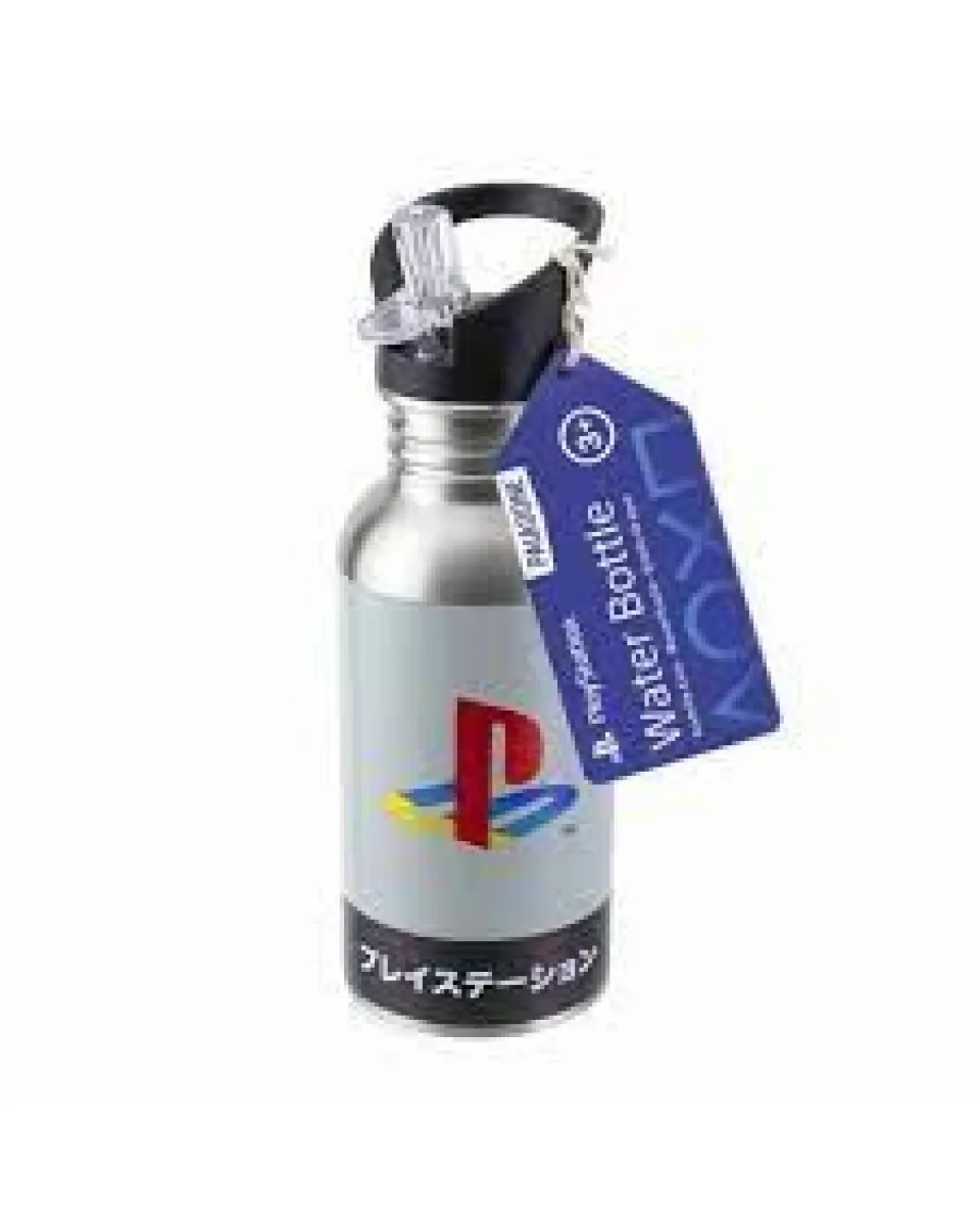 Boca Paladone Playstation Heritage - Metal Water Bottle with Straw 
