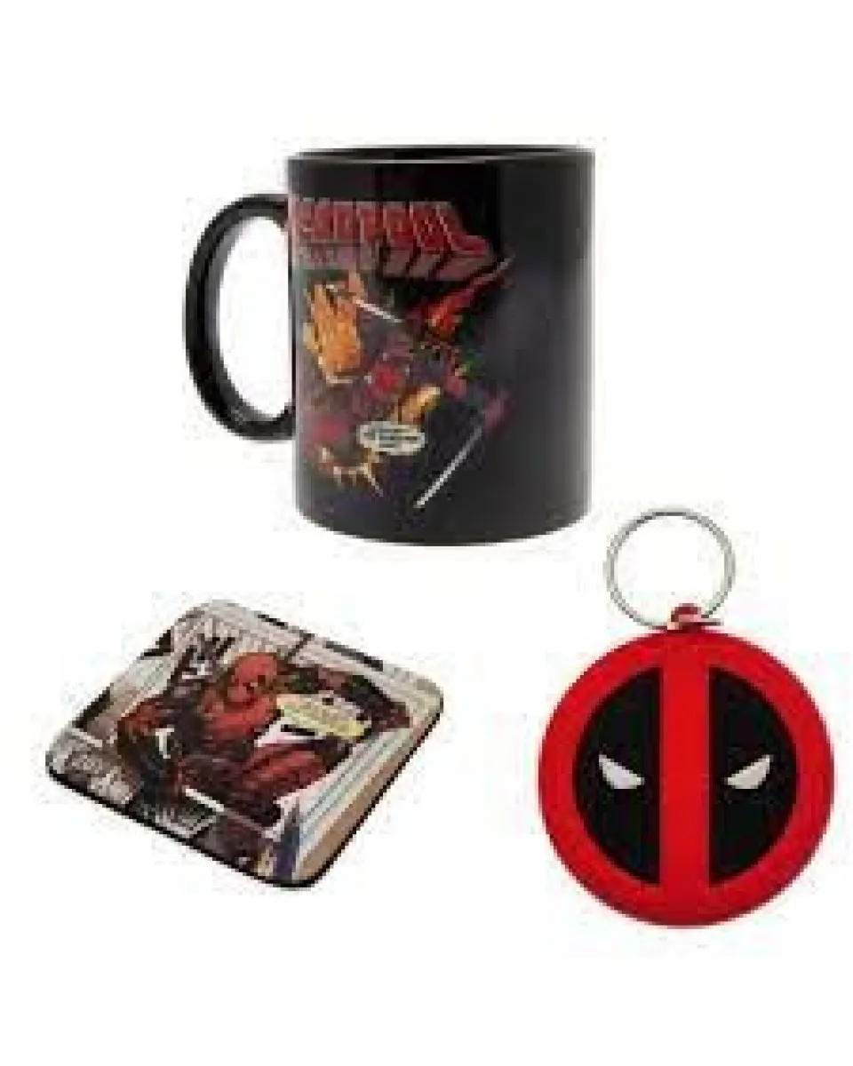 Set Deadpool - Gift Set - Mug, Coaster & Keychain 
