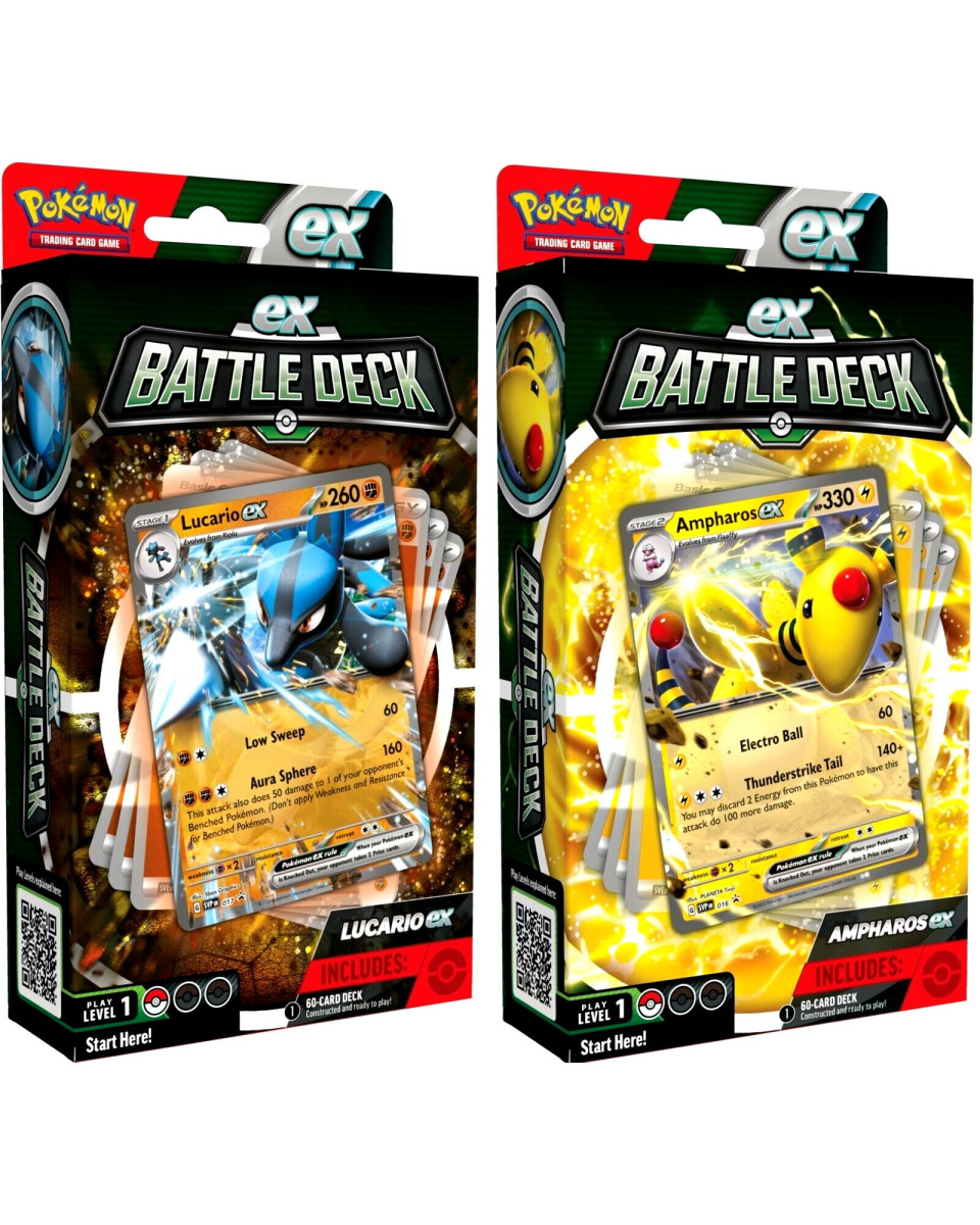 Board Game - Pokemon - TCG - ex Battle Deck - Lucario & Ampharos 