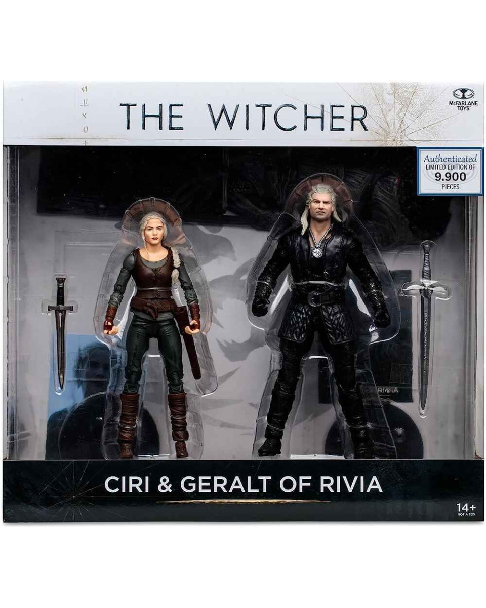 Action Figure Netflix The Witcher - Ciri & Geralt of Rivia 