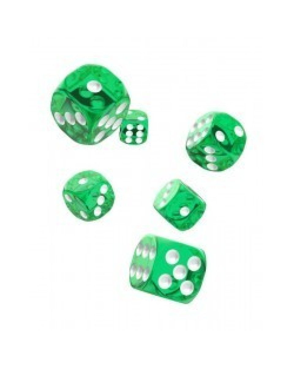 Kockice Oakie Doakie Dice D6 16 mm Translucent - Green (12) 