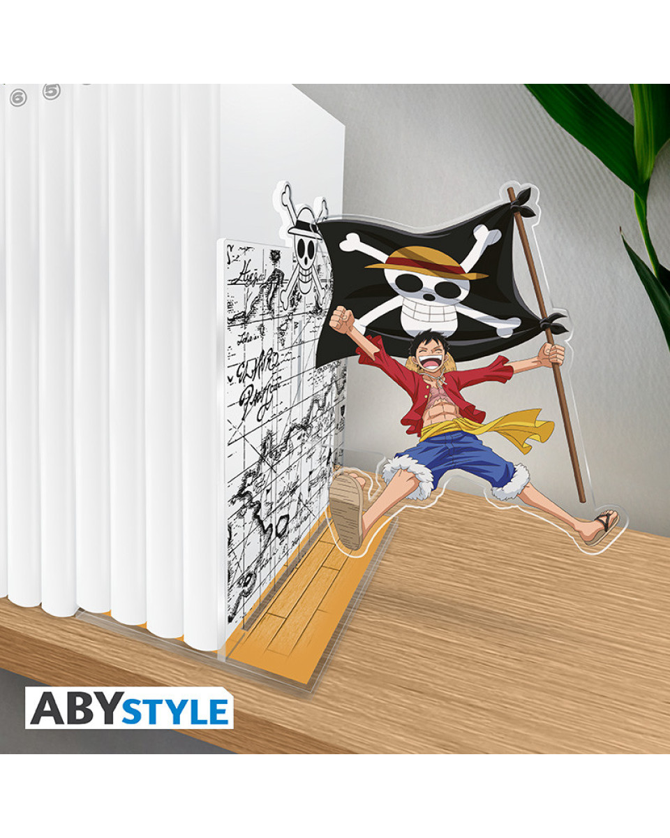 Nalepnice AbyStyle - One Piece - Luffy with his flag Acryl 