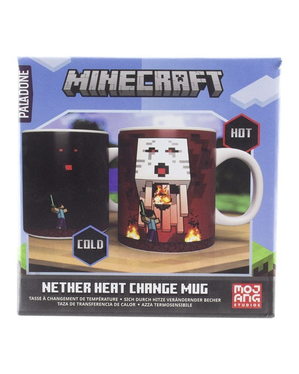 Šolja Paladone Minecraft - Nether Heat Change Mug 