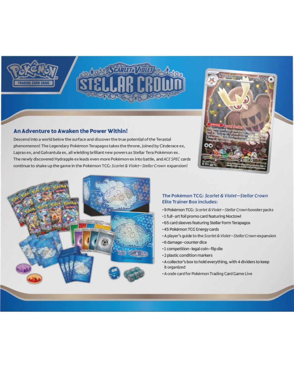 Board Game - Pokemon - TCG Scarlet & Violet 7 - Stellar Crown - Elite Trainer Bo 