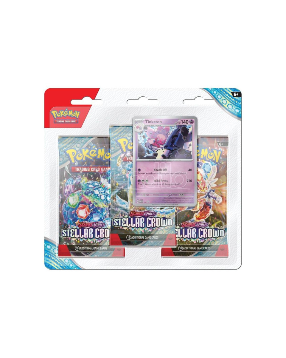 Board Game - Pokemon - TCG Scarlet & Violet 7 - Stellar Crown 3-pack Blister 