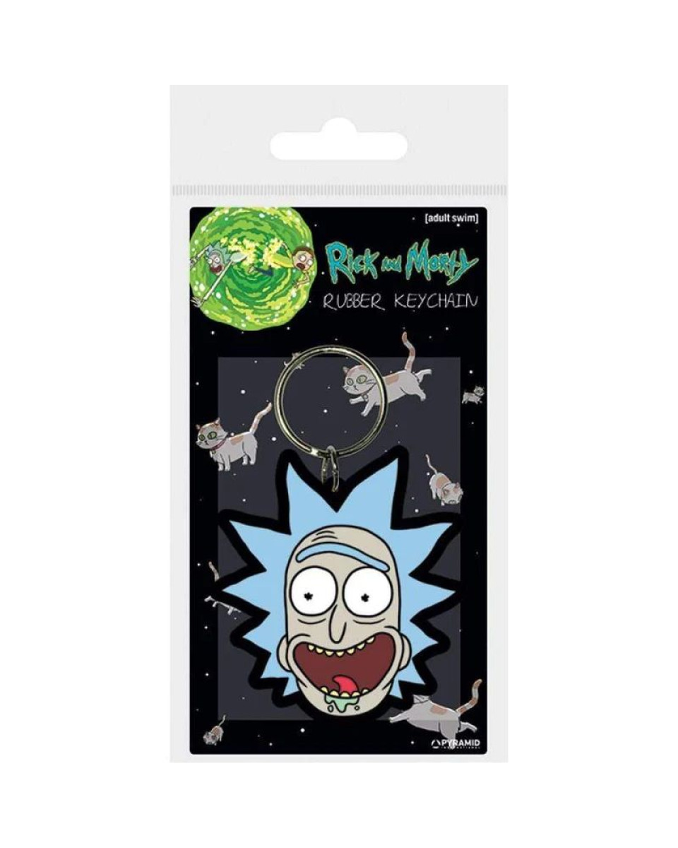 Privezak Rick and Morty - Rick Crazy Smile - Rubber Keychain