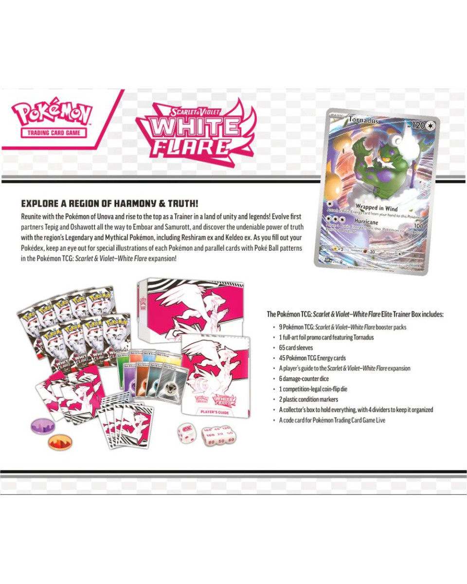 Društvena igra - Pokemon - TCG Scarlet & Violet - White Flare Elite Trainer Box 