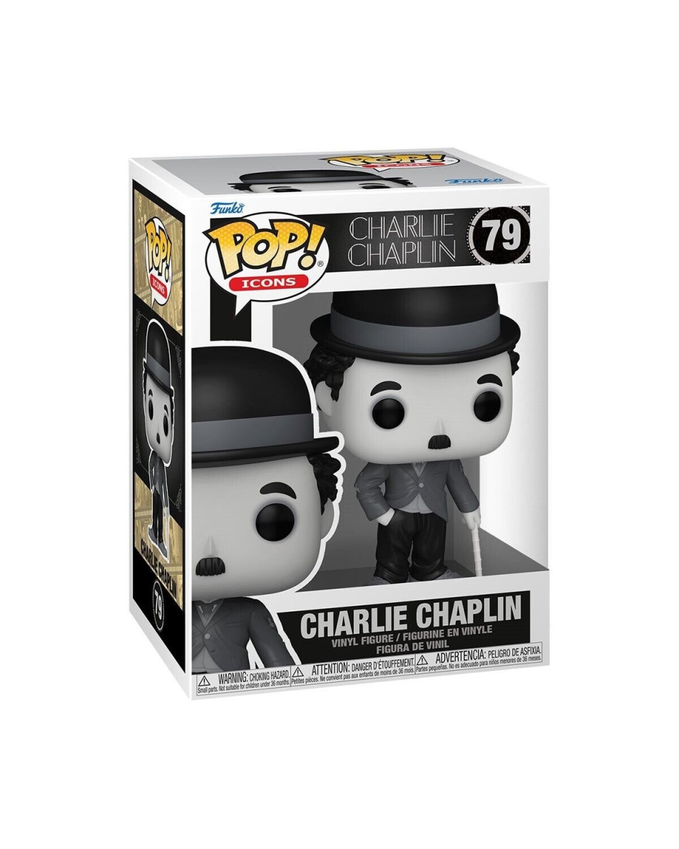 Bobble Figure Icons - Charlie Chaplin POP! - Charlie Chaplin 
