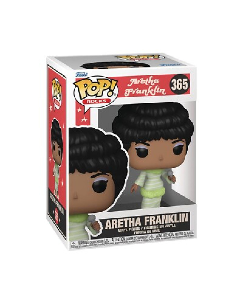 Bobble Figure Rocks - Aretha Franklin POP! - Aretha Franklin Green Dress 